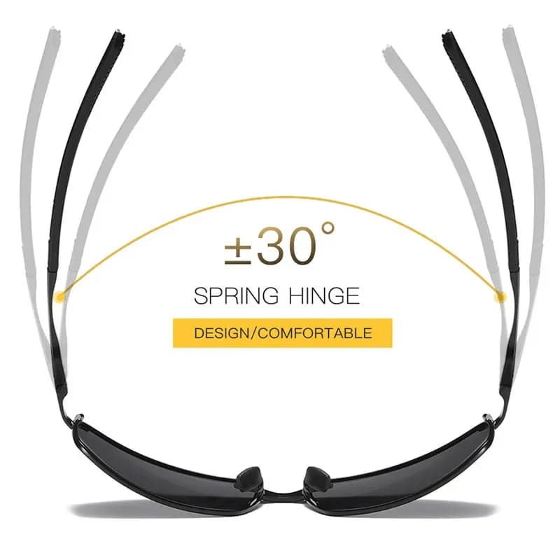 Photochromic Polarized Men Sunglasses Metal Square Driving UV400 New Male Sports — image 4