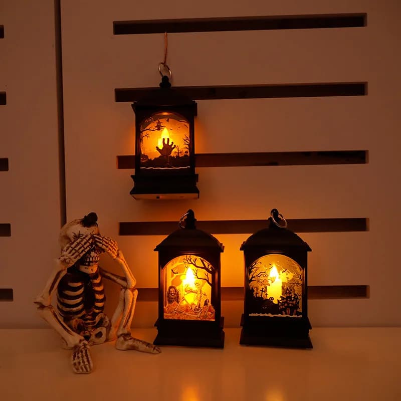 Halloween Pumpkin Ghost Castle Lantern LED Jack-O-Lantern Decoration Lamp UK — image 3