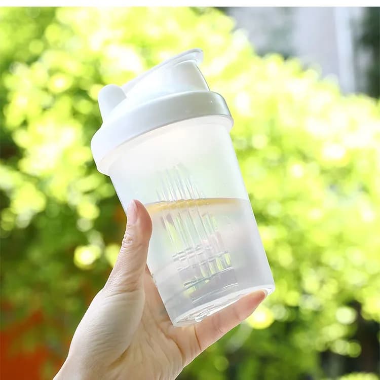 400ml Protein Shaker Bottle with Stainless Ball BPA Free Leakproof Plastic — image 8