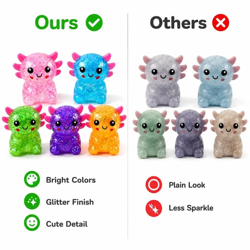 Axolotl Party Favors Clear Glitter Adult Novelty Gift New Shaped Suitable for UK — image 5