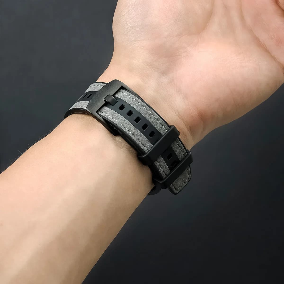 22mm Leather Silicone Watch Strap Replacement Bracelet Smartwatch — image 5