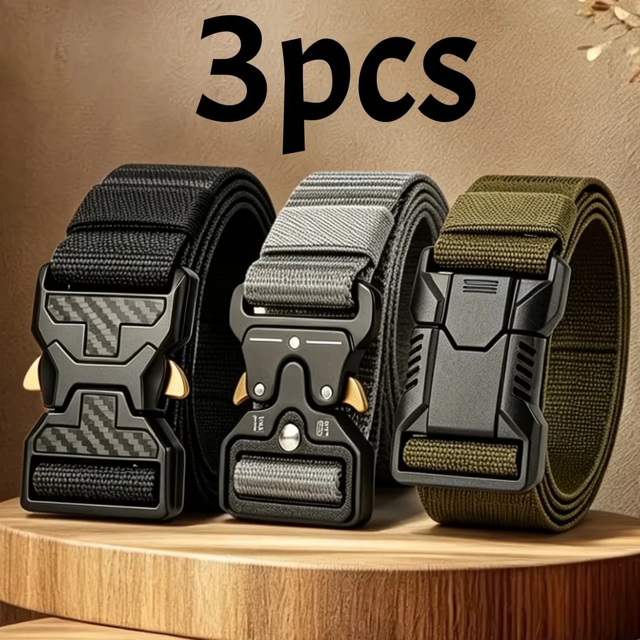 Men's Adjustable Tactical Belt Durable Outdoor Sports Hiking Fitness Belt — image 8