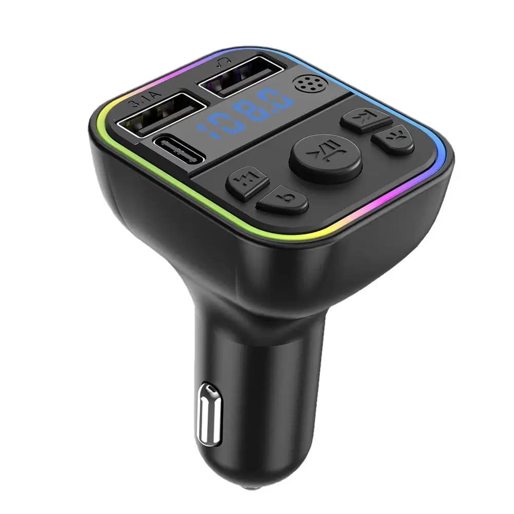 LED Bluetooth 5.0 FM Transmitter Car Charger 48W PD QC3.0 New With Strong Dual U — image 7