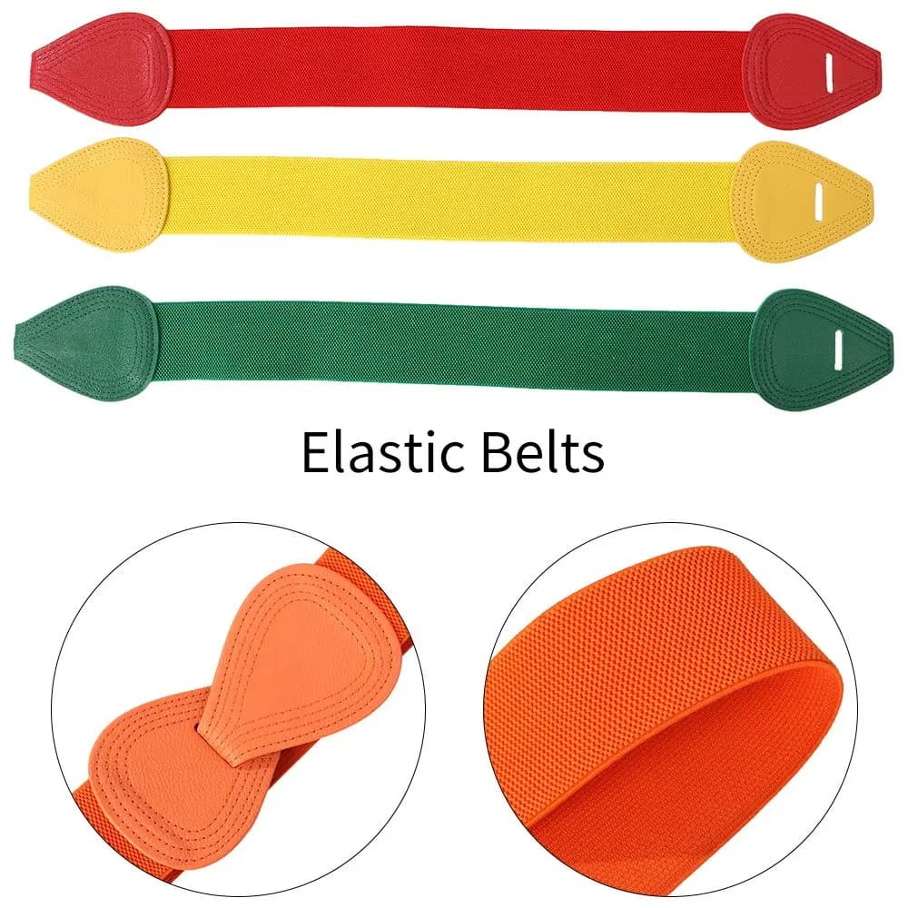 Women's Elastic Stretch Waistband Bow Belt for Dress Coat Decorative Fashion Belt — image 2