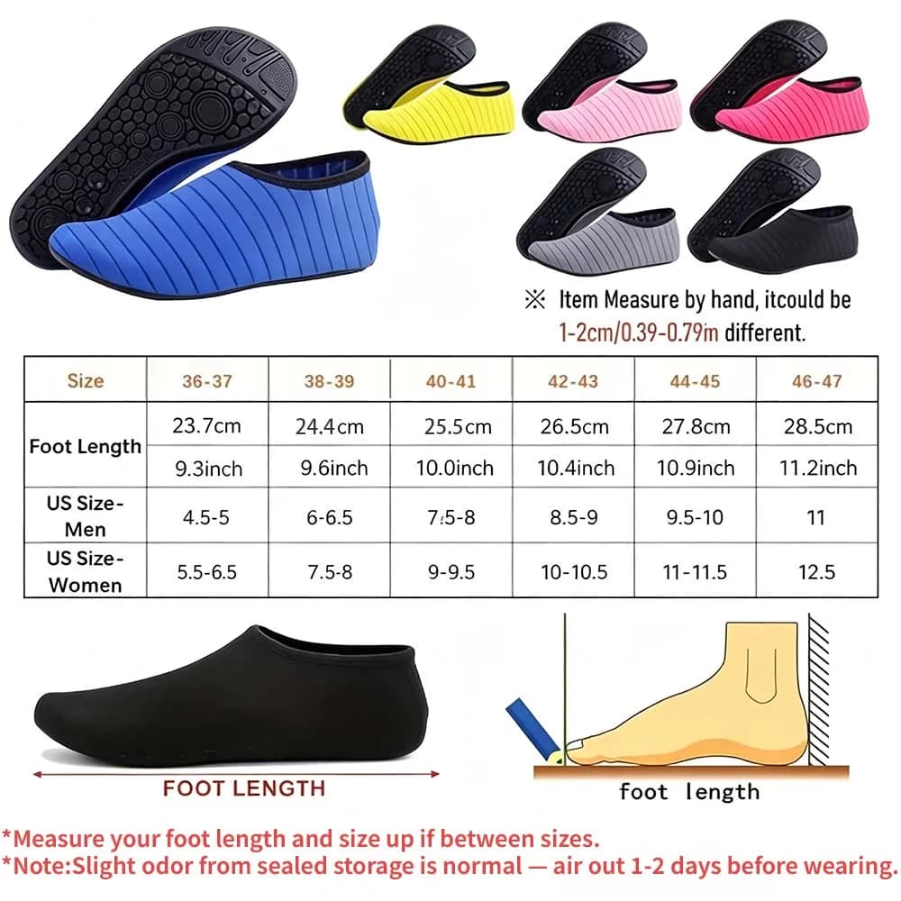 Water Shoes Barefoot Quick-Dry Anti-Slip Beach Swim Sports Aqua Socks Women Men — image 4
