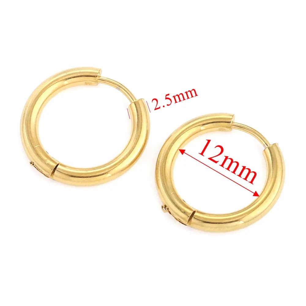 6 Pcs Stainless Steel Hoop Earrings Set for Women Korean Style Jewellery — image 23