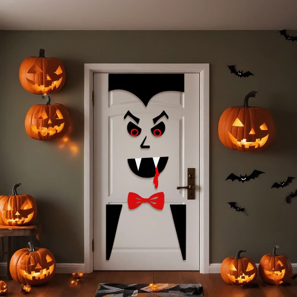 Halloween Window Stickers Door Decor Skeleton Pumpkin Ghost Witch Hand Room — image 4