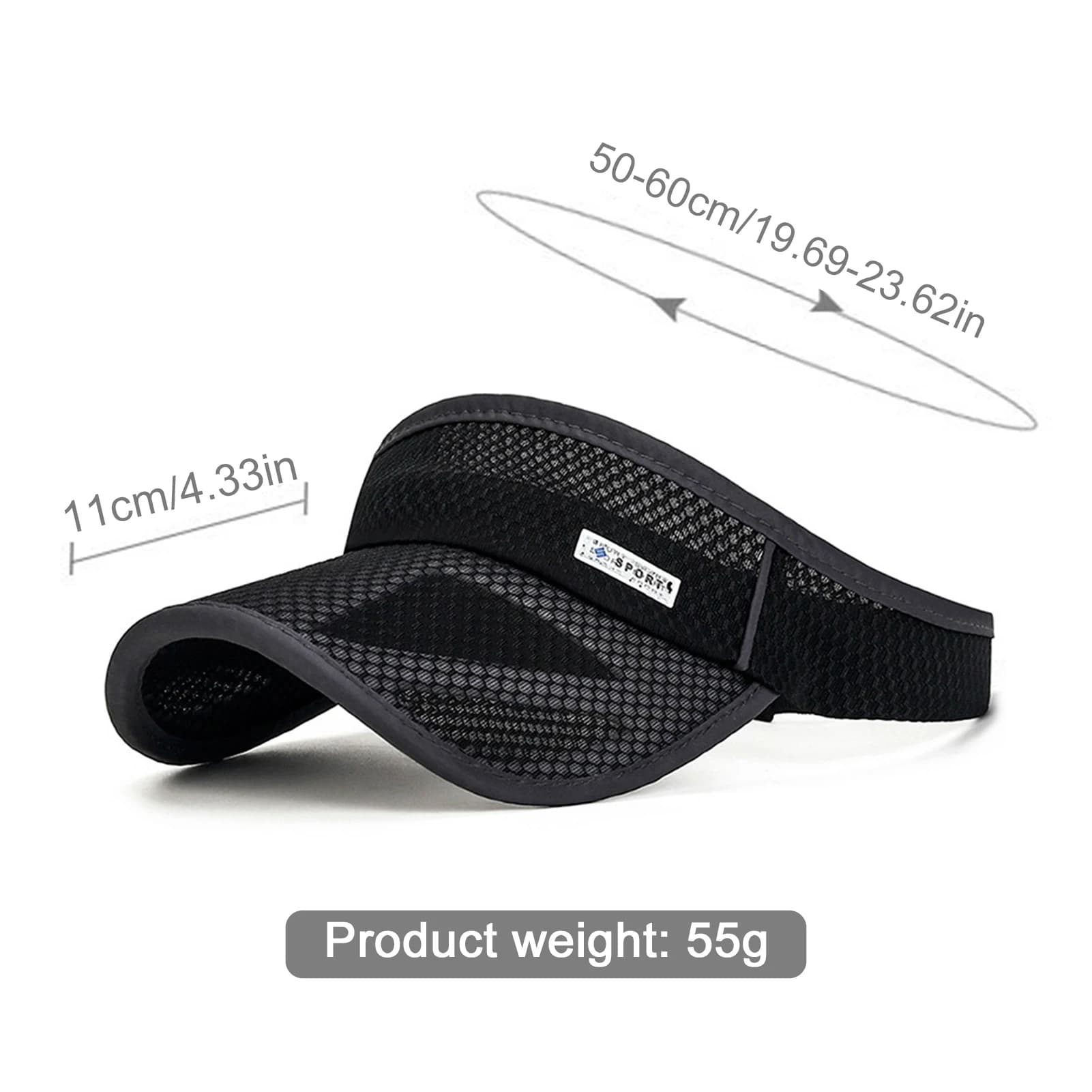 Unisex Adjustable Sun Cap Sports UV Protection Hollow Top Hat Tennis Outdoor — image 12