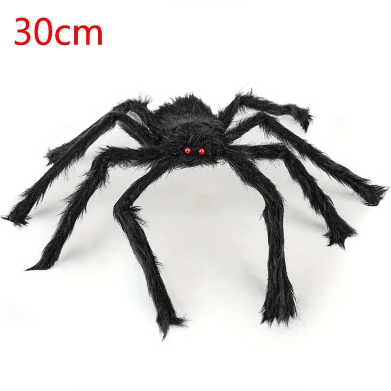Giant Plush Black Spider 47 Inch Halloween Decoration Web Party Realistic — image 9