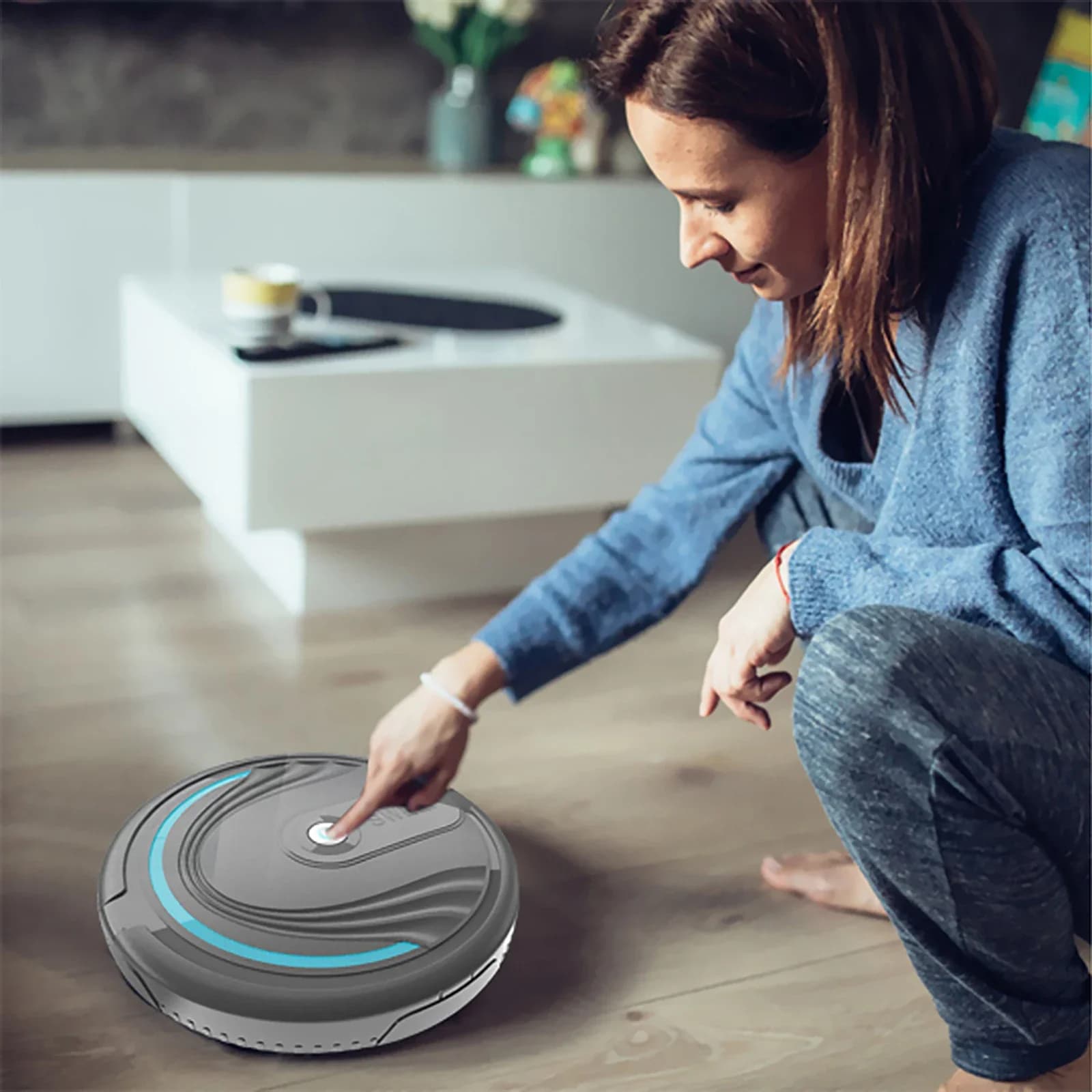 Mini Robot Vacuum Cleaner Automatic Smart Wireless Rechargeable Floor Sweeper — image 4
