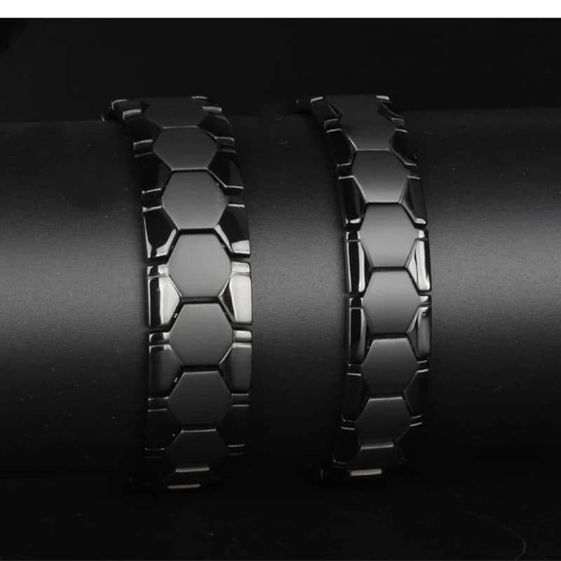 Men's Magnetic Hematite Beads Stretch Bracelet Jewellery — image 4