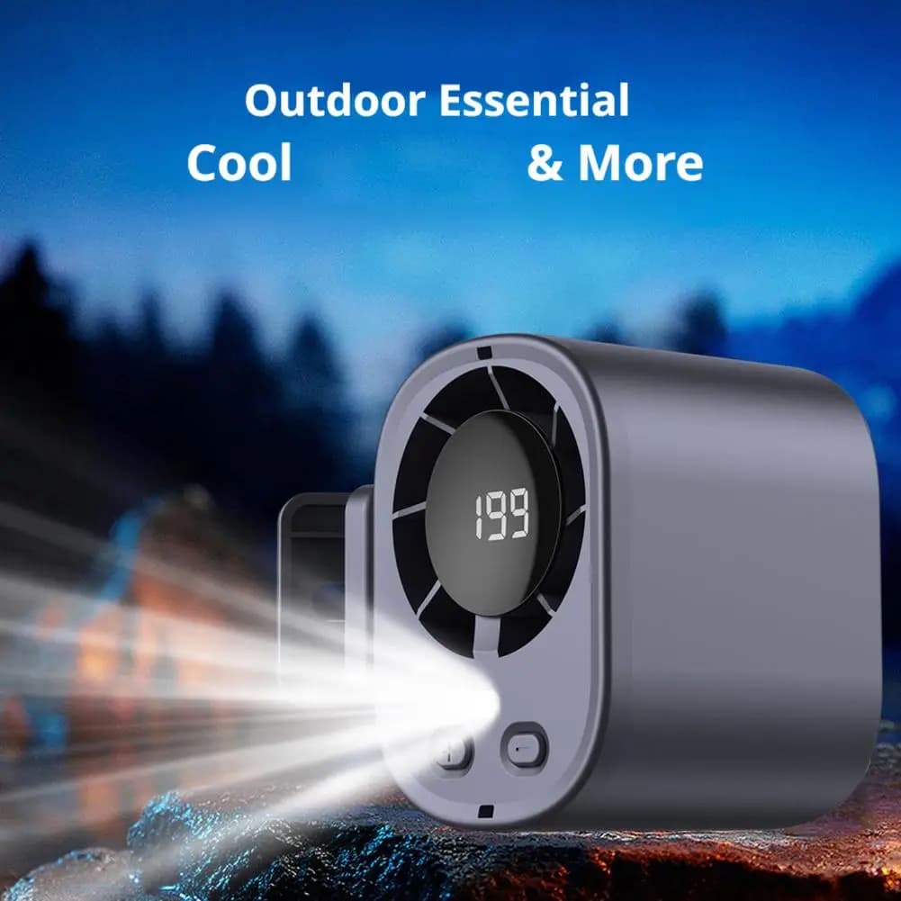 USB Rechargeable Cooling Fan Clip 360 Rotation 3 Speed LED New Semiconductor Car — image 4