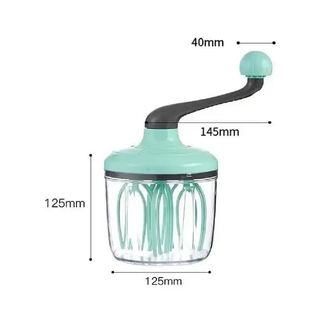 Silicone Egg Beater Manual Mixer Self-Rotating Kitchen Cooking Tool — image 7
