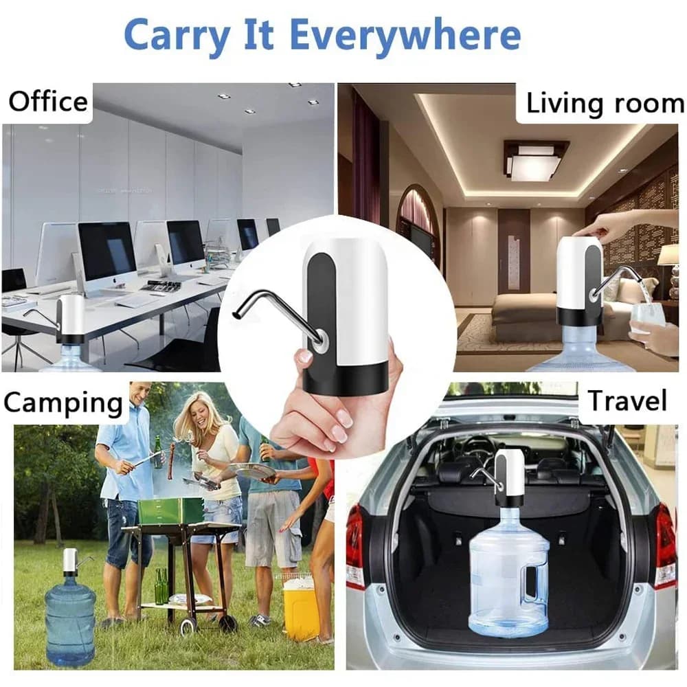 Electric Water Dispenser Pump Portable USB Rechargeable for 5 Gallon Bottles — image 4