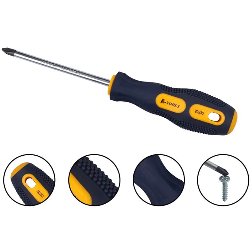 Magnetic Phillips Screwdriver Set PH0 PH1 PH2 Slotted 3-6mm 150mm — image 3