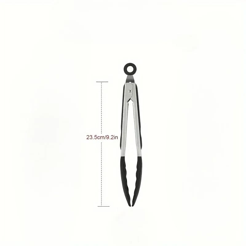 Stainless Steel Kitchen Tongs Heavy Duty with Silicone Tips Heat Resistant — image 8