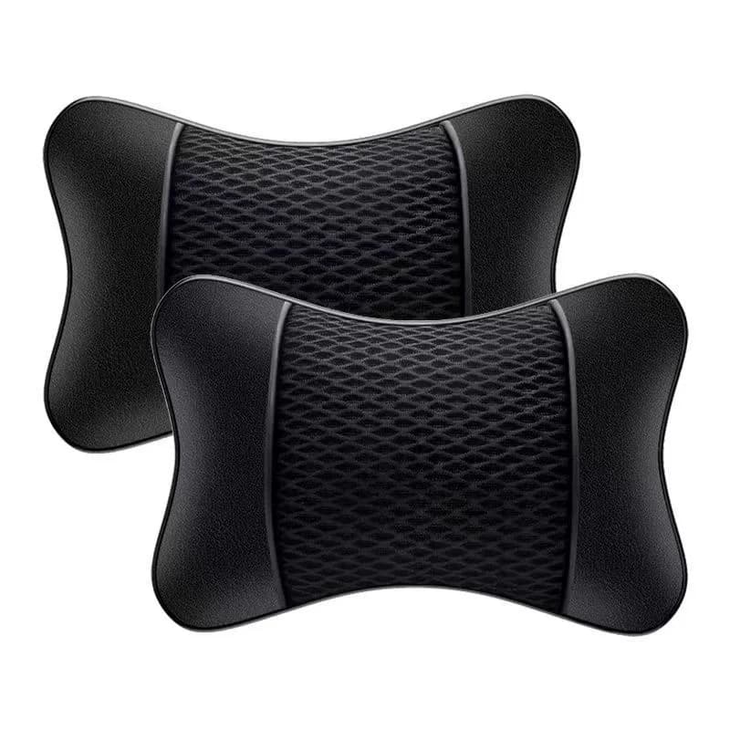 Car Seat Headrest Neck Pillow Memory Foam PU Leather Support Cushion New Double — image 9