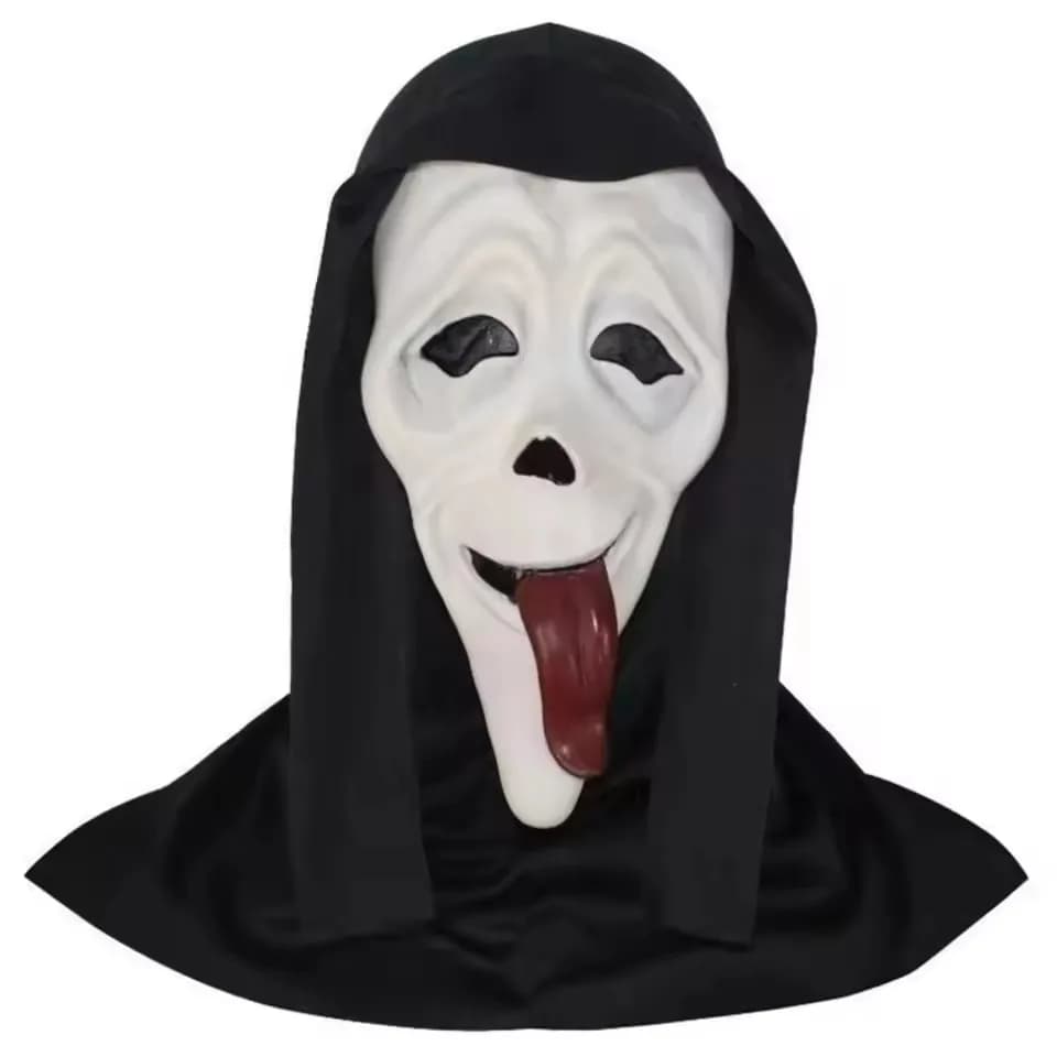 Halloween Scream Horror Face Mask Realistic Creepy Ghost Mask Movie Party Costume — image 5
