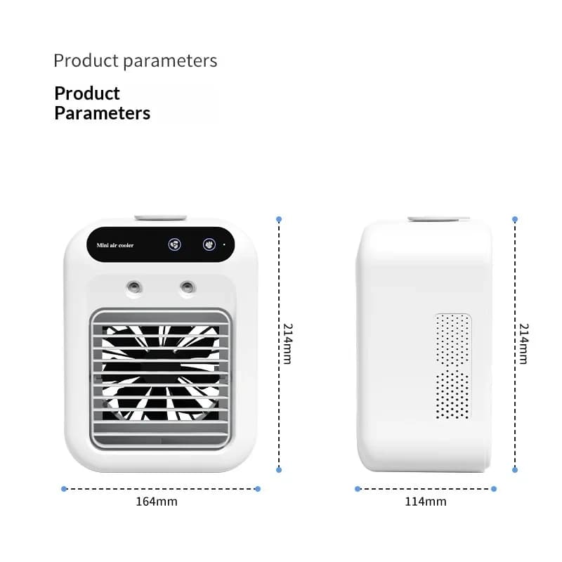 Portable Cooling Fan Mist Humidifier Desktop Mini Air Conditioner UK — image 3