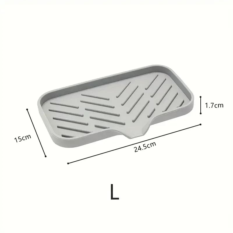 Silicone Faucet Mat Kitchen Sink Tray Soap Dispenser Sponge Drain Pad — image 7