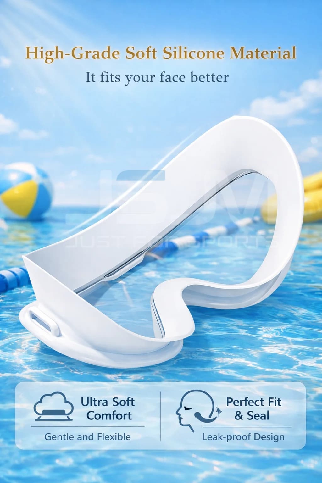 Adult Swimming Goggles Professional HD Wide View Anti-Fog UV Protection — image 5