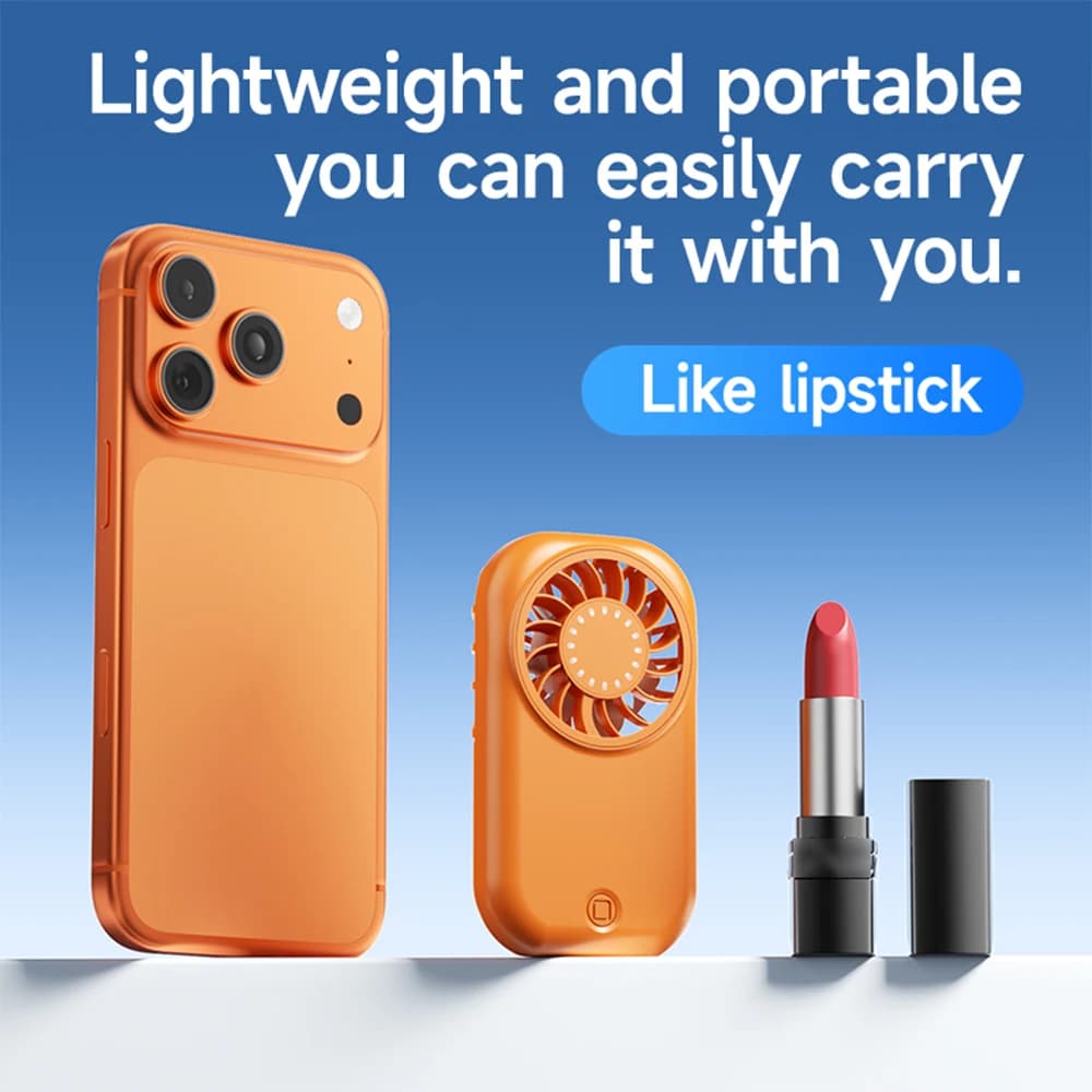 Handheld Mini Fan USB Rechargeable Portable Speed Adjustable New 1200mAh Small U — image 5