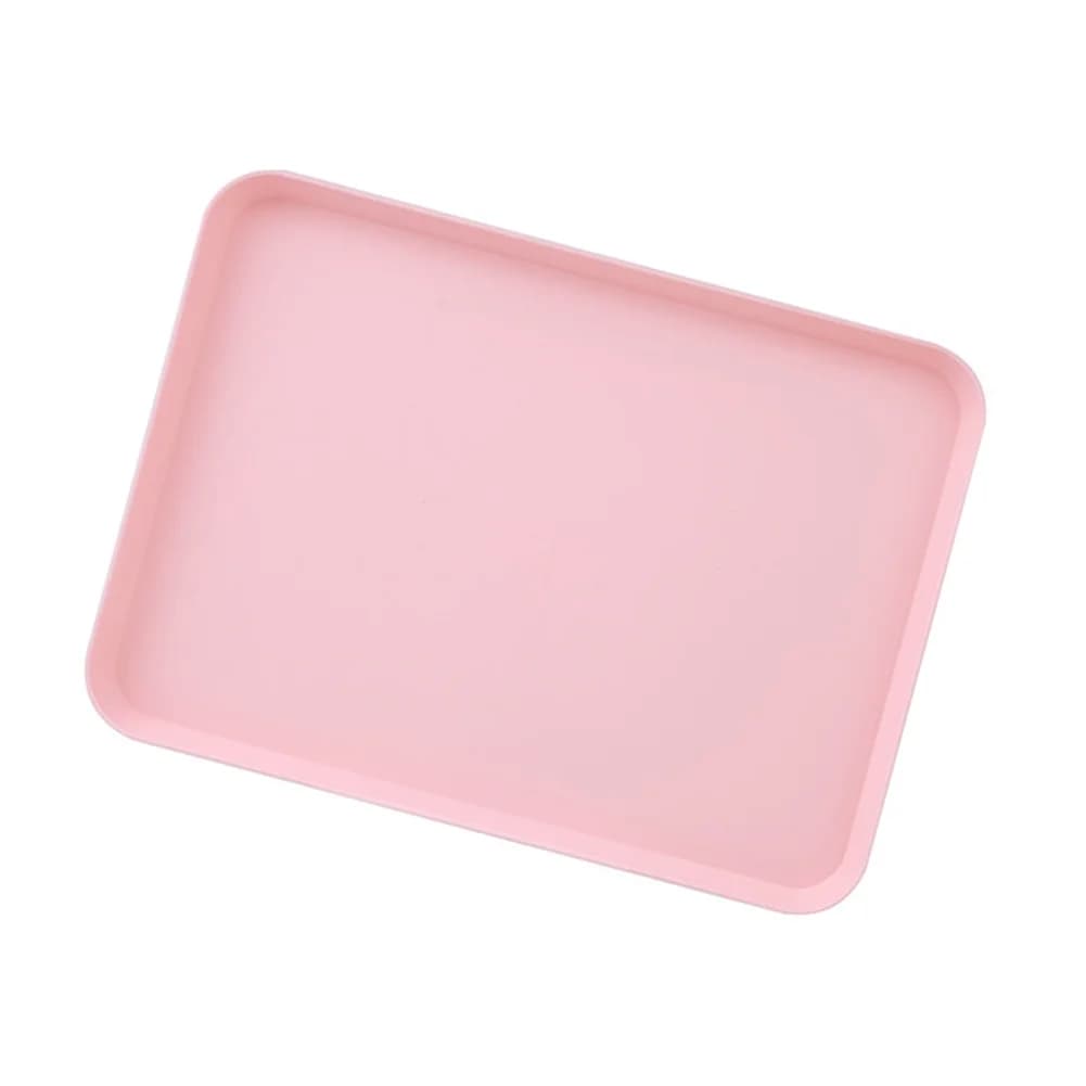 Plastic Serving Tray Flat Base Raised Sides Food Transport Tray 34x24cm — image 4