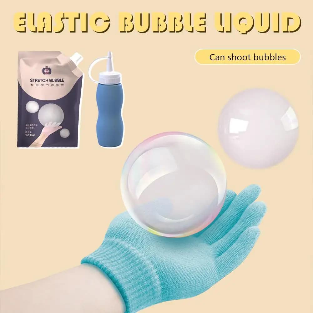 Smoke Bubble Stick Kit Rechargeable Mist Bubble Maker with Solution and Gloves — image 5