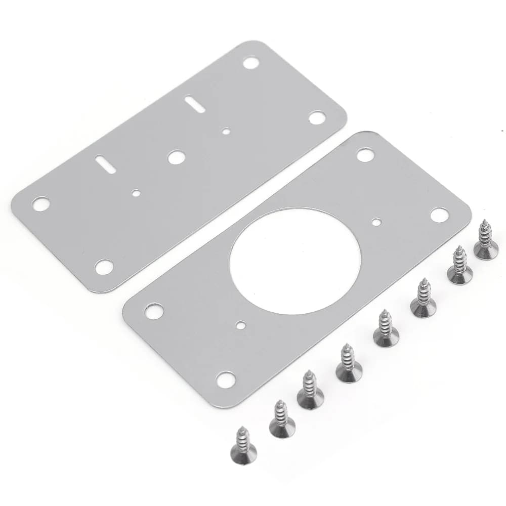 Stainless Steel Hinge Fixing Plate Kit Cabinet Door Repair New 2Pcs Bracket With — image 6