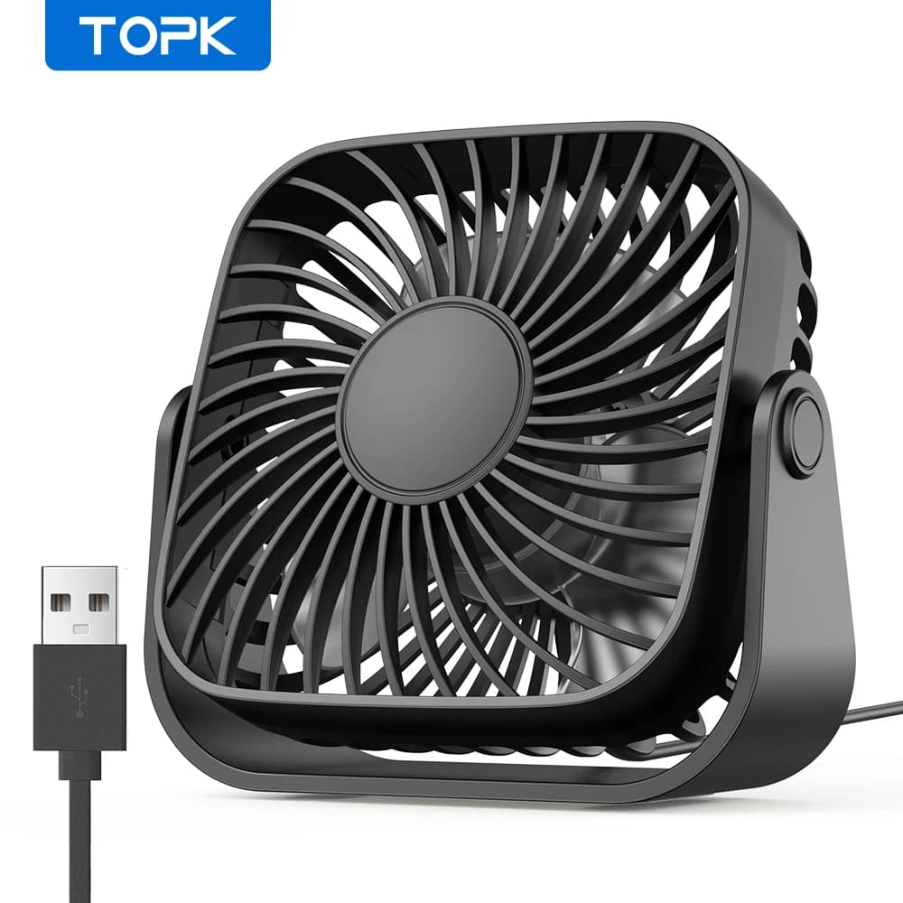 USB Mini Portable Fan 4 Inch 3 Speed Quiet Desk Table Personal UK — image 9