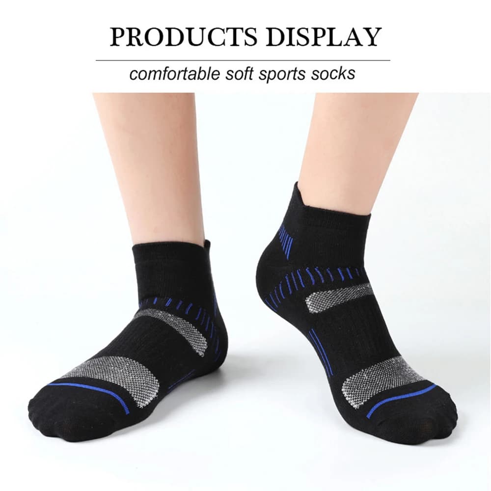 Men Ankle Socks 5 Pairs Breathable Sports Casual Athletic Mesh Short High For UK — image 6