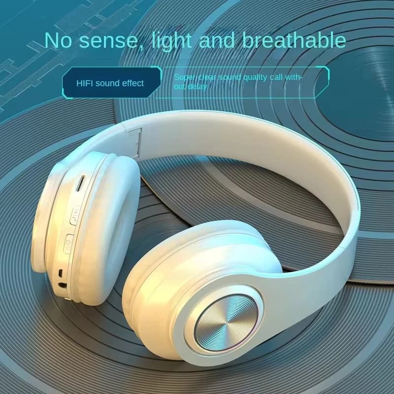 Wireless Bluetooth Headphones Noise Cancelling Gaming Stereo Headset B39 UK — image 2