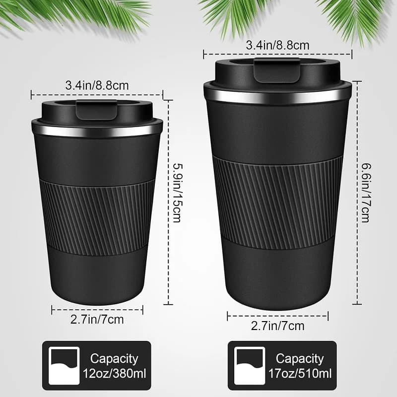 Stainless Steel Coffee Cup Thermal Mug Travel Leak Proof Insulated Bottle UK — image 6
