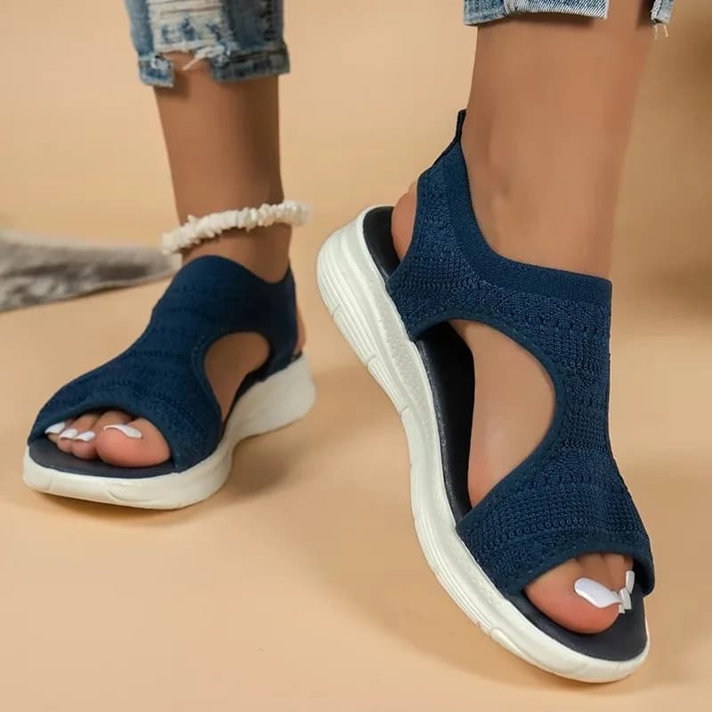 Women's Summer Sandals Mesh Knit Roman Beach Shoes Slip On Comfort — image 5