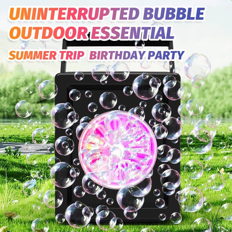 10 Hole Automatic Electric Bubble Machine Handheld Bubble Blower Toy Outdoor Birthday — image 3