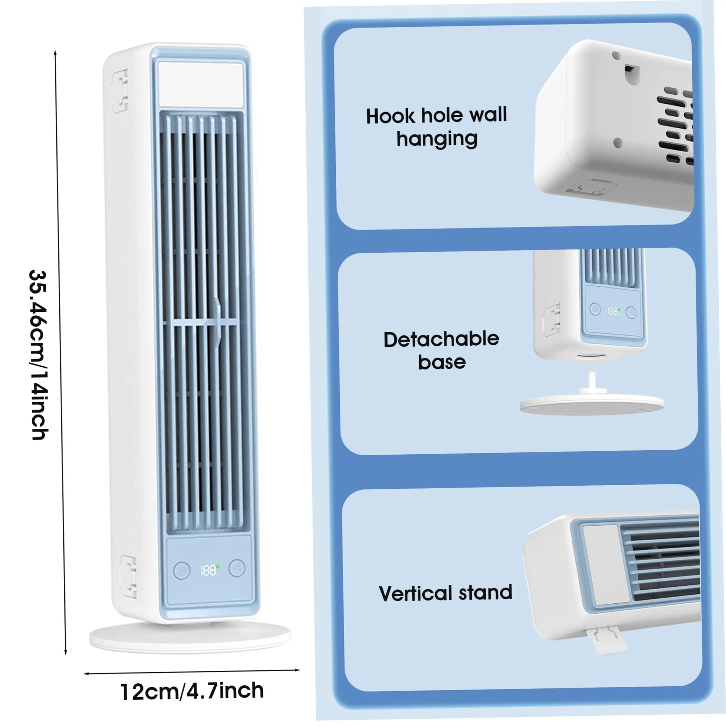Silent Tower Fan Portable Air Cooler for Office Home Strong Wind Cooling — image 6