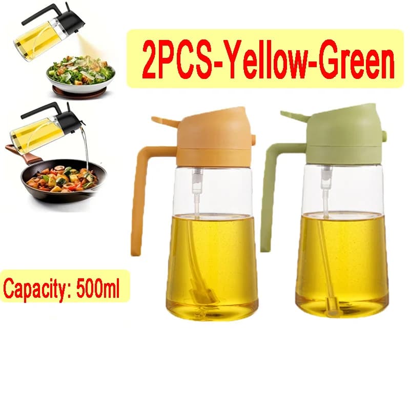 Oil Sprayer Bottle 500ml Kitchen Spray Dispenser BBQ Baking New 2in1 Plastic for — image 12