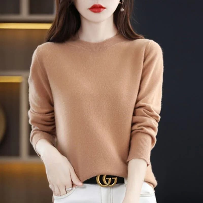 Women's Sweater O-Neck Pullover Warm Casual Knitwear Korean Fashion New Autumn U — image 13