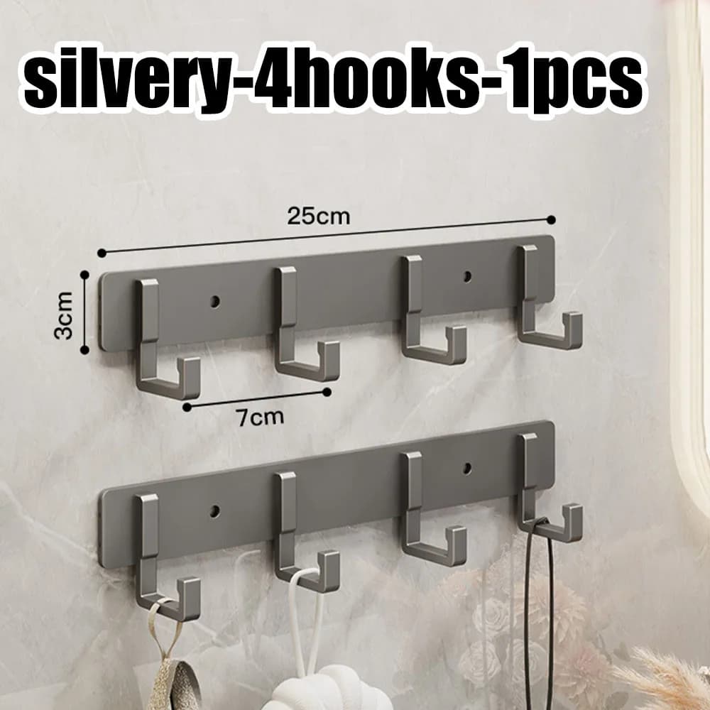 Aluminum Punch-Free Hooks Kitchen Storage Towel Hangers New Space Are Easy New U — image 15