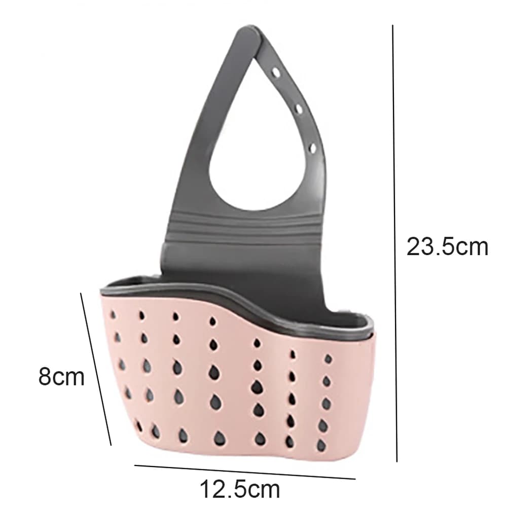 Kitchen Sink Drain Basket Storage Holder Soap Sponge Shelf Adjustable — image 11