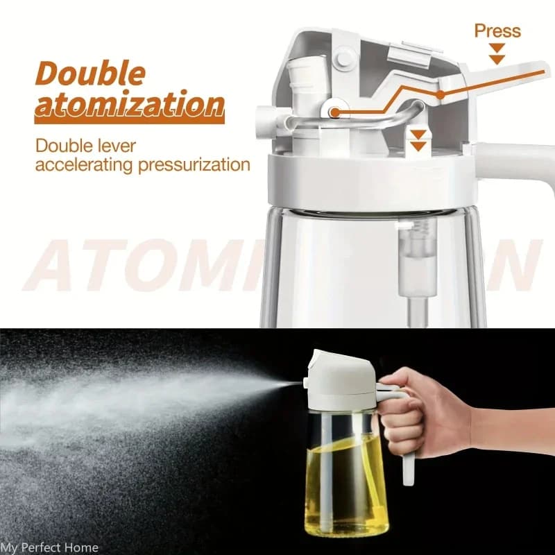 Oil Sprayer Bottle 500ml Kitchen Spray Dispenser BBQ Baking New 2in1 Plastic for — image 2