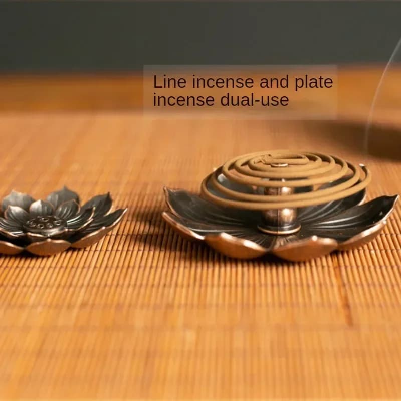 Incense Holder Stick Burner Alloy Lotus 3 Level Ash Catcher New for Sticks and U — image 5