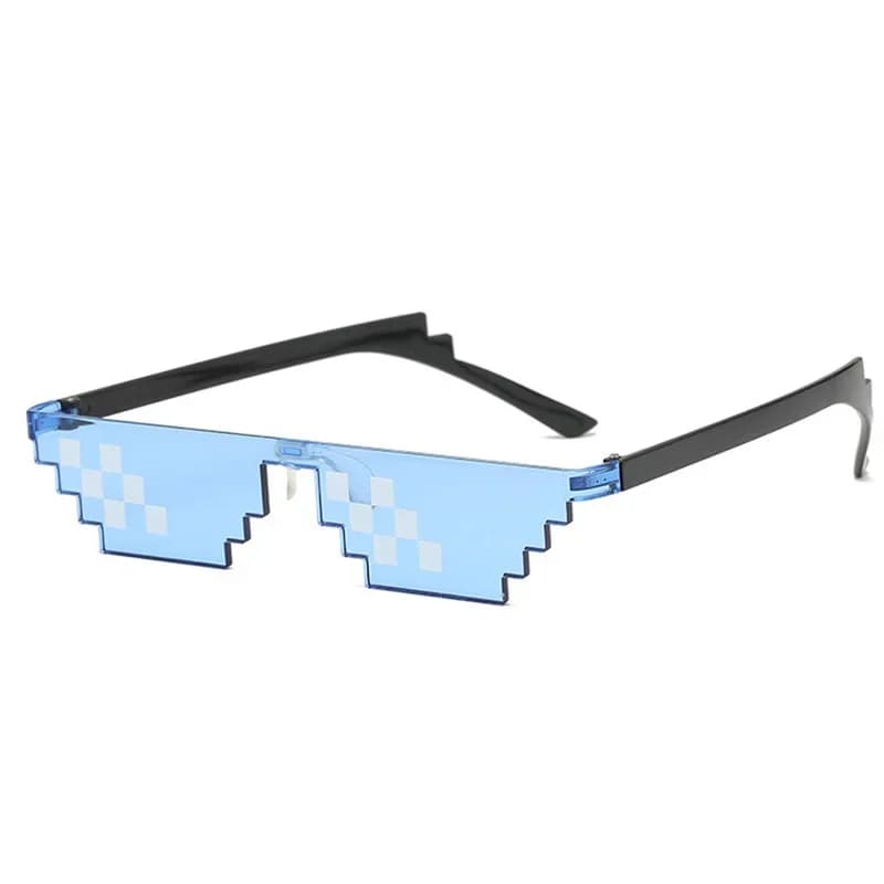 Mosaic Sunglasses Pixel Black Retro Gamer Robot Party Vintage for Men — image 8