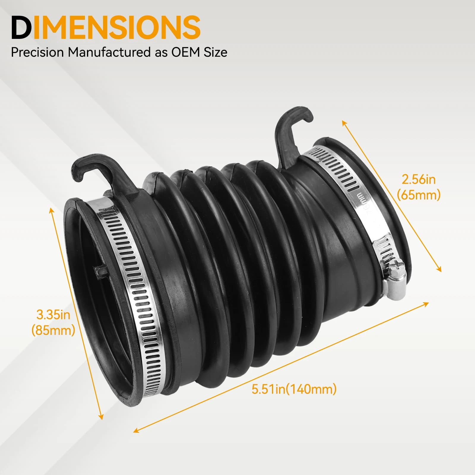 Air Intake Hose Pipe Rubber Air Cleaner Tube Honda Civic 1.6 New Flow For DTEC U — image 3