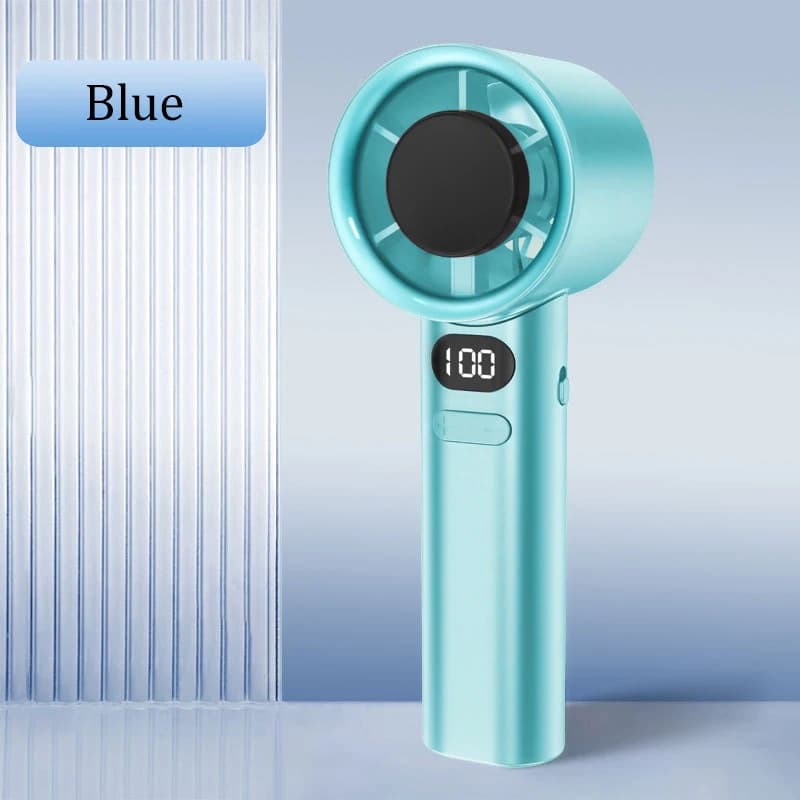 Mini Handheld Fan 120 Speed Portable Bladeless Rechargeable Ice Mode New Desktop — image 12