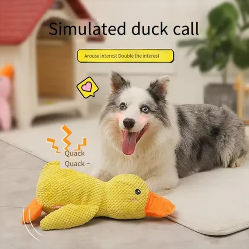Dog Duck Toy Plush Interactive Pet Toy Relief Boredom Small Medium Large with UK — image 2