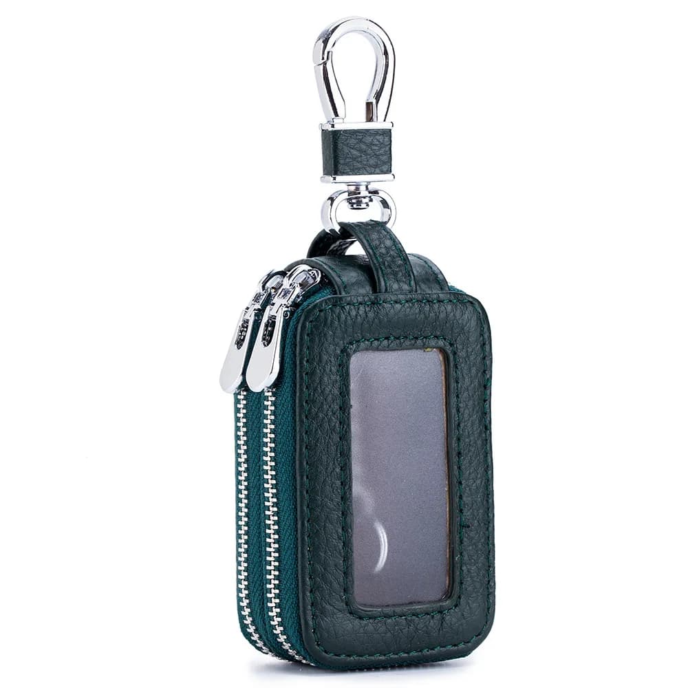 Genuine Leather Car Key Wallet Zipper Key Organiser Case Unisex — image 10