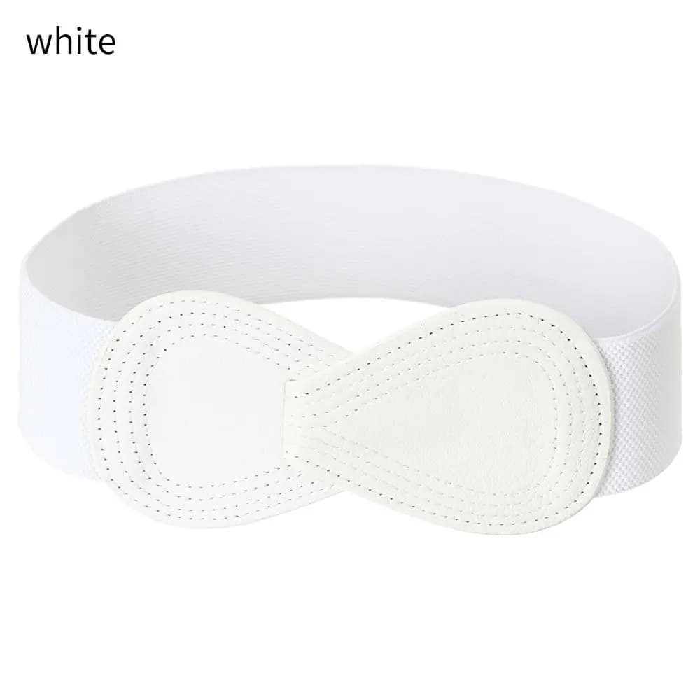 Women's Elastic Stretch Waistband Bow Belt for Dress Coat Decorative Fashion Belt — image 7