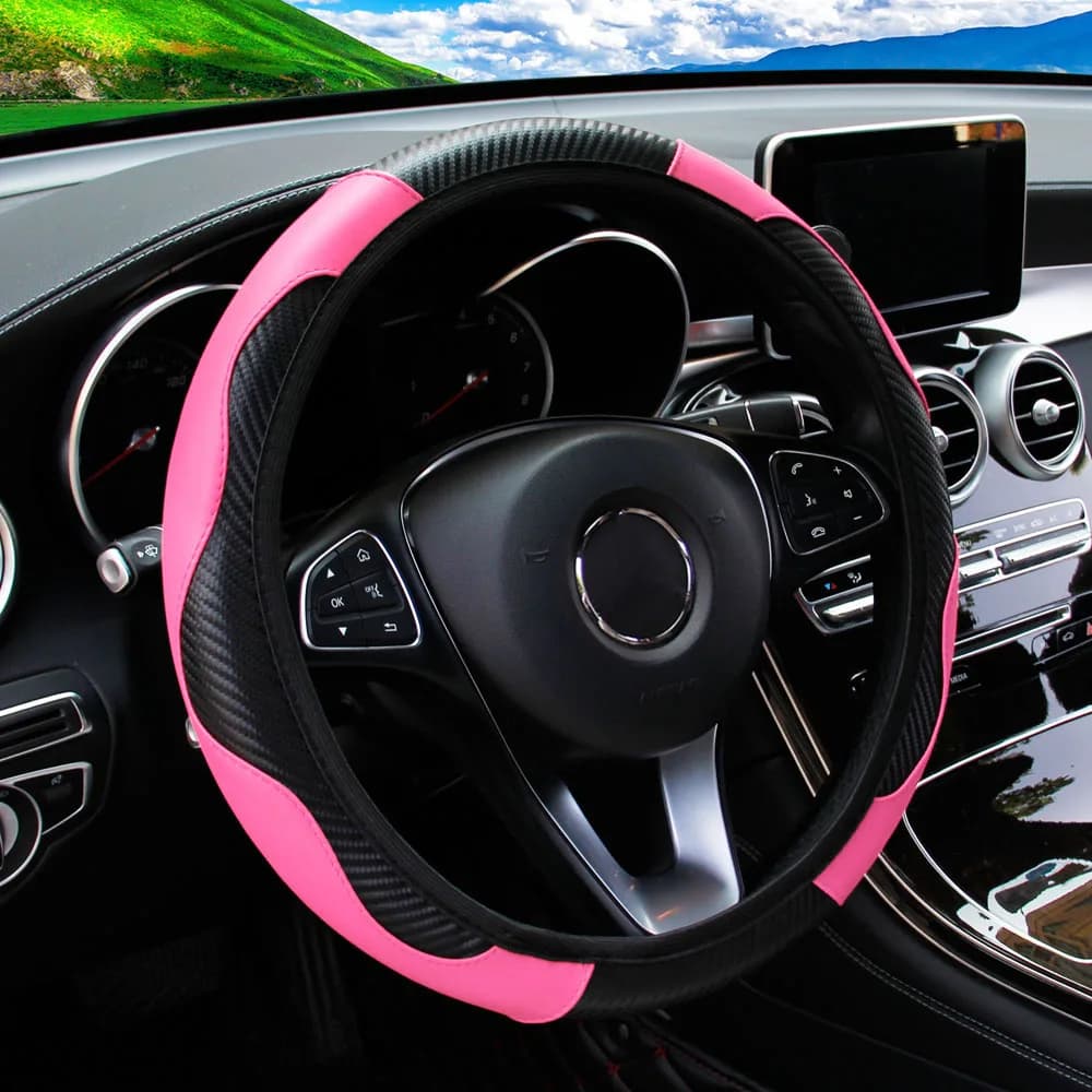 Universal Car Steering Wheel Cover Anti Slip Breathable Sport Grip Protector — image 2