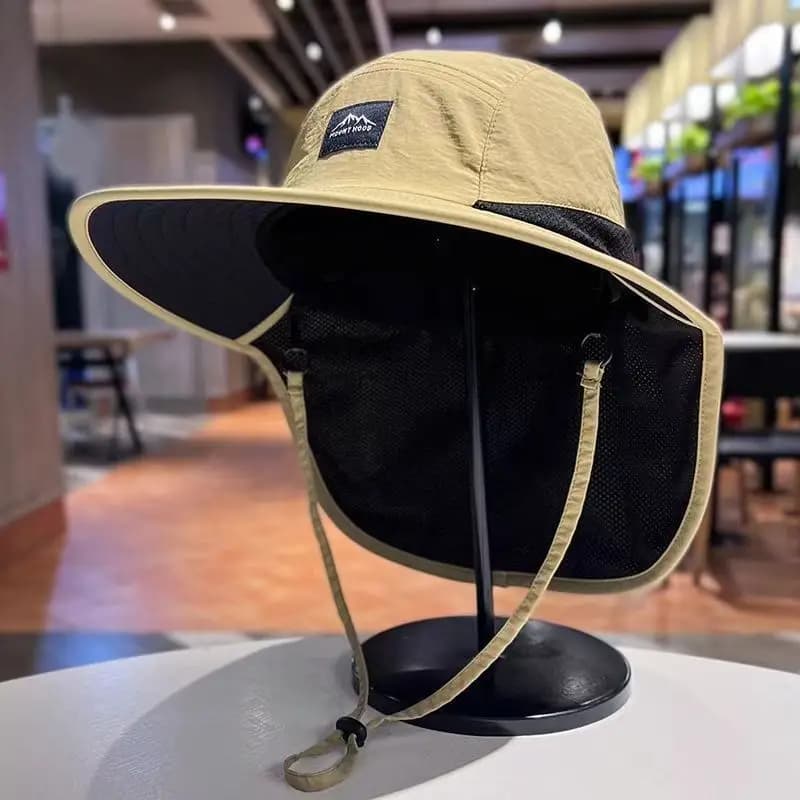 Summer Waterproof Quick-drying Panama Bucket Hat Wide Brim Sun Hat New Unisex UK — image 3
